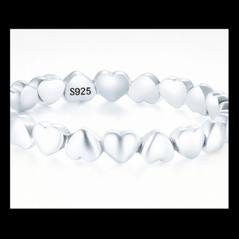 Antian Accessories™ 925 Silver Heart Ring Size 9